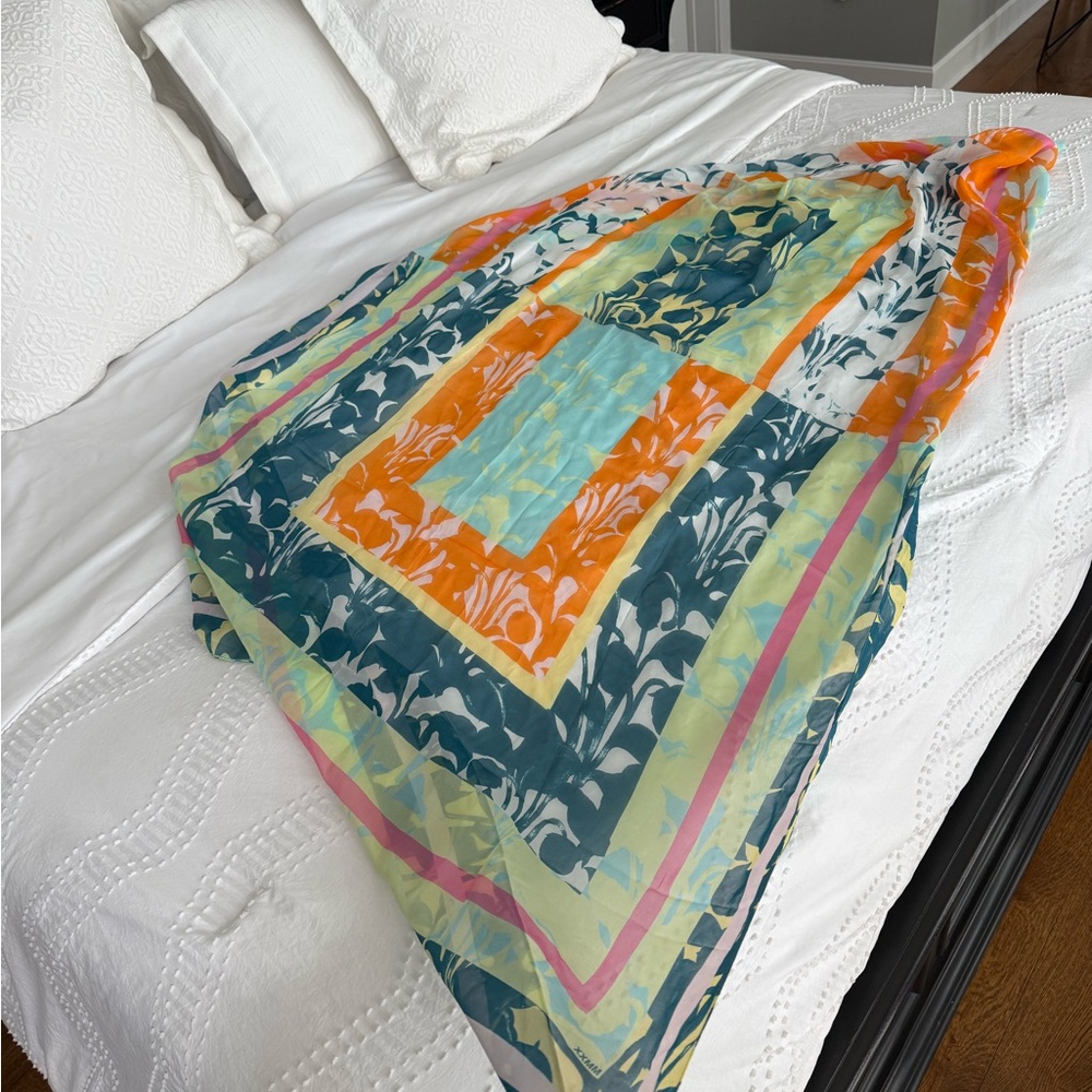 Diane Von Furstenberg Multicolor Abstract Scarf - Picture 6 of 8